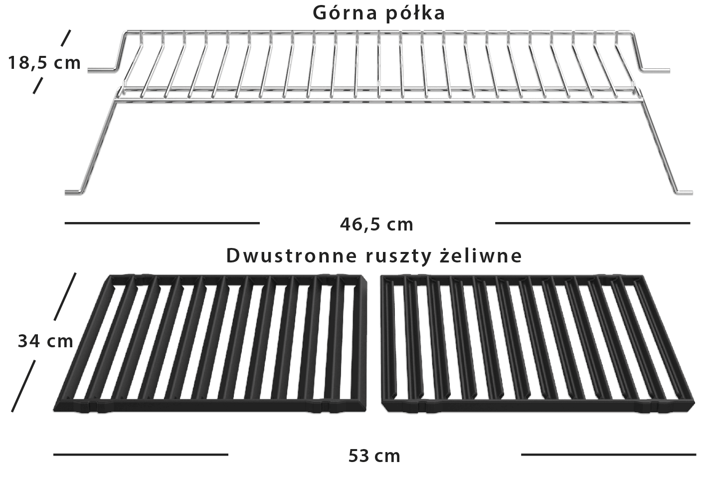 wymiary rusztów Broil King Porta Chef 